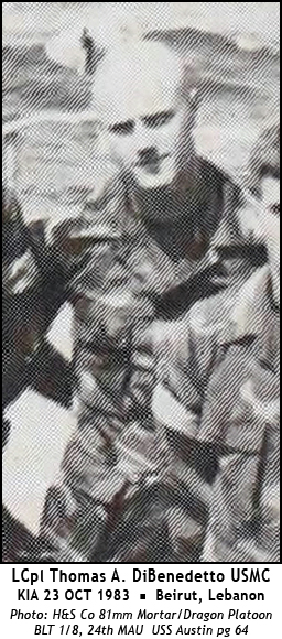 Thomas R Ditomasso Beirut Memorial On Line - Beirut KIA